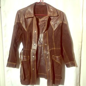 VINTAGE REVERSIBLE 3/4 COAT, LEATHER & SUEDE